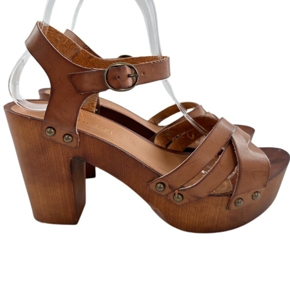 Madden girl womens sandals size 9 G-Nora brown faux leather chunky platforms - Picture 1 of 13